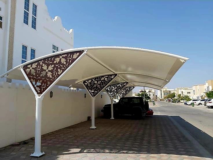 تركيب المظلات في العليا